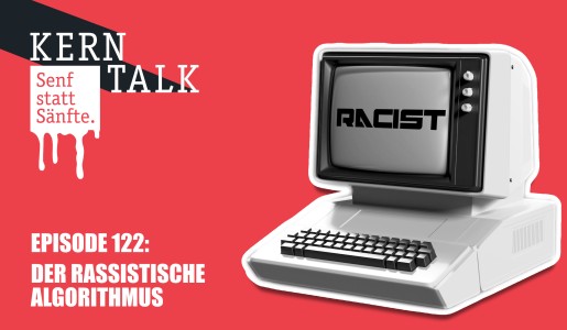 Alter Computer zeigt das Wort "Rassist"